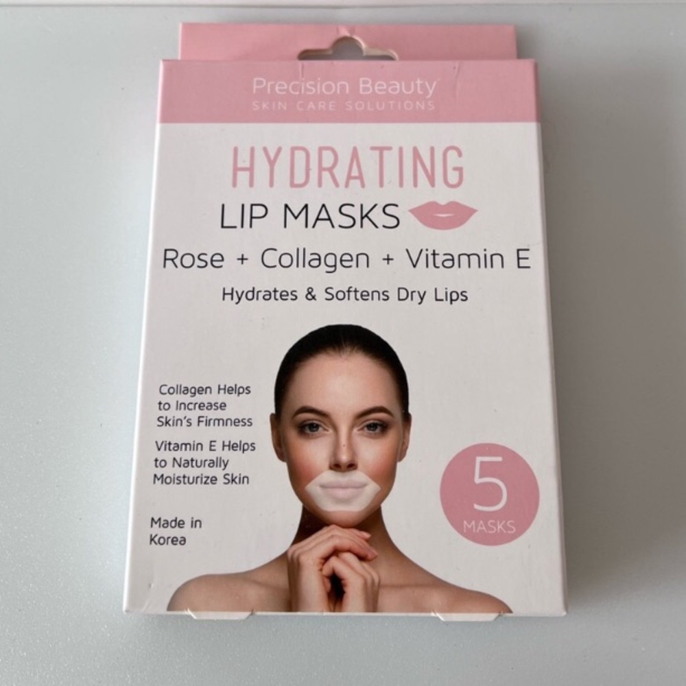 Precision Beauty Lip Mask Rose Collagen Vitamin E 5 pack
